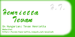 henrietta tevan business card